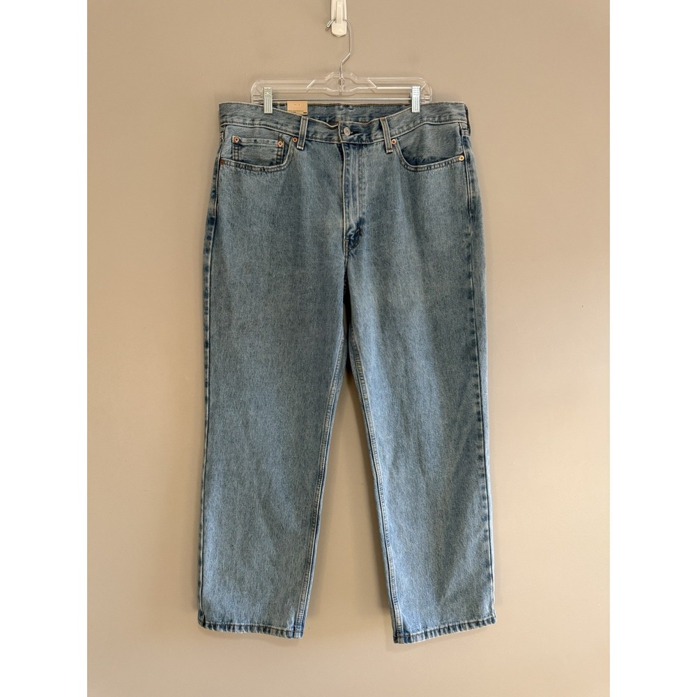 Levi's Mens 550 Jeans Straight Relaxed Fit Blue Denim Casual Classic 38 X‎ 30